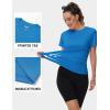 imageTACVASEN Short Sleeve Shirts for Women Athletic Workout Tops UPF 50 Sun Protection Quick Dry Running TShirtsBlue Green
