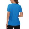 imageTACVASEN Short Sleeve Shirts for Women Athletic Workout Tops UPF 50 Sun Protection Quick Dry Running TShirtsBlue Green