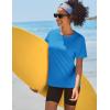 imageTACVASEN Short Sleeve Shirts for Women Athletic Workout Tops UPF 50 Sun Protection Quick Dry Running TShirtsBlue Green