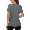imageTACVASEN Short Sleeve Shirts for Women Athletic Workout Tops UPF 50 Sun Protection Quick Dry Running TShirtsDark Grey