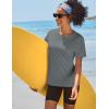 imageTACVASEN Short Sleeve Shirts for Women Athletic Workout Tops UPF 50 Sun Protection Quick Dry Running TShirtsDark Grey