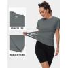 imageTACVASEN Short Sleeve Shirts for Women Athletic Workout Tops UPF 50 Sun Protection Quick Dry Running TShirtsDark Grey