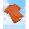 imageTACVASEN Short Sleeve Shirts for Women Athletic Workout Tops UPF 50 Sun Protection Quick Dry Running TShirtsDark Orange