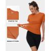 imageTACVASEN Short Sleeve Shirts for Women Athletic Workout Tops UPF 50 Sun Protection Quick Dry Running TShirtsDark Orange