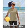 imageTACVASEN Short Sleeve Shirts for Women Athletic Workout Tops UPF 50 Sun Protection Quick Dry Running TShirtsDgreen