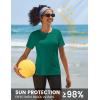 imageTACVASEN Short Sleeve Shirts for Women Athletic Workout Tops UPF 50 Sun Protection Quick Dry Running TShirtsEgreen