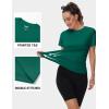 imageTACVASEN Short Sleeve Shirts for Women Athletic Workout Tops UPF 50 Sun Protection Quick Dry Running TShirtsEgreen