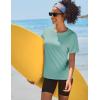 imageTACVASEN Short Sleeve Shirts for Women Athletic Workout Tops UPF 50 Sun Protection Quick Dry Running TShirtsGrey Green