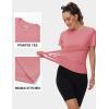 imageTACVASEN Short Sleeve Shirts for Women Athletic Workout Tops UPF 50 Sun Protection Quick Dry Running TShirtsGrey Pink