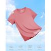 imageTACVASEN Short Sleeve Shirts for Women Athletic Workout Tops UPF 50 Sun Protection Quick Dry Running TShirtsGrey Pink