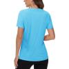 imageTACVASEN Short Sleeve Shirts for Women Athletic Workout Tops UPF 50 Sun Protection Quick Dry Running TShirtsIce Blue