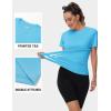 imageTACVASEN Short Sleeve Shirts for Women Athletic Workout Tops UPF 50 Sun Protection Quick Dry Running TShirtsIce Blue