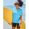 imageTACVASEN Short Sleeve Shirts for Women Athletic Workout Tops UPF 50 Sun Protection Quick Dry Running TShirtsIce Blue