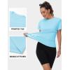 imageTACVASEN Short Sleeve Shirts for Women Athletic Workout Tops UPF 50 Sun Protection Quick Dry Running TShirtsLake Blue