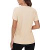 imageTACVASEN Short Sleeve Shirts for Women Athletic Workout Tops UPF 50 Sun Protection Quick Dry Running TShirtsLight Apricot
