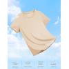 imageTACVASEN Short Sleeve Shirts for Women Athletic Workout Tops UPF 50 Sun Protection Quick Dry Running TShirtsLight Apricot