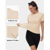 imageTACVASEN Short Sleeve Shirts for Women Athletic Workout Tops UPF 50 Sun Protection Quick Dry Running TShirtsLight Apricot