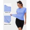 imageTACVASEN Short Sleeve Shirts for Women Athletic Workout Tops UPF 50 Sun Protection Quick Dry Running TShirtsLight Blue