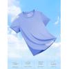 imageTACVASEN Short Sleeve Shirts for Women Athletic Workout Tops UPF 50 Sun Protection Quick Dry Running TShirtsLight Blue