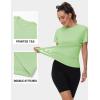 imageTACVASEN Short Sleeve Shirts for Women Athletic Workout Tops UPF 50 Sun Protection Quick Dry Running TShirtsLight Green