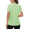 imageTACVASEN Short Sleeve Shirts for Women Athletic Workout Tops UPF 50 Sun Protection Quick Dry Running TShirtsLight Green