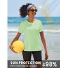 imageTACVASEN Short Sleeve Shirts for Women Athletic Workout Tops UPF 50 Sun Protection Quick Dry Running TShirtsLight Green