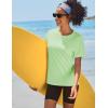 imageTACVASEN Short Sleeve Shirts for Women Athletic Workout Tops UPF 50 Sun Protection Quick Dry Running TShirtsLight Green