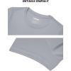 imageTACVASEN Short Sleeve Shirts for Women Athletic Workout Tops UPF 50 Sun Protection Quick Dry Running TShirtsLight Grey