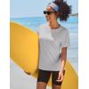 imageTACVASEN Short Sleeve Shirts for Women Athletic Workout Tops UPF 50 Sun Protection Quick Dry Running TShirtsLight Grey
