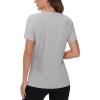 imageTACVASEN Short Sleeve Shirts for Women Athletic Workout Tops UPF 50 Sun Protection Quick Dry Running TShirtsLight Grey