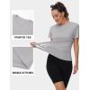 imageTACVASEN Short Sleeve Shirts for Women Athletic Workout Tops UPF 50 Sun Protection Quick Dry Running TShirtsLight Grey