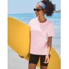 imageTACVASEN Short Sleeve Shirts for Women Athletic Workout Tops UPF 50 Sun Protection Quick Dry Running TShirtsLight Pink