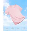 imageTACVASEN Short Sleeve Shirts for Women Athletic Workout Tops UPF 50 Sun Protection Quick Dry Running TShirtsLight Pink