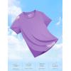 imageTACVASEN Short Sleeve Shirts for Women Athletic Workout Tops UPF 50 Sun Protection Quick Dry Running TShirtsLight Purple