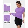 imageTACVASEN Short Sleeve Shirts for Women Athletic Workout Tops UPF 50 Sun Protection Quick Dry Running TShirtsLight Purple