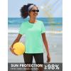 imageTACVASEN Short Sleeve Shirts for Women Athletic Workout Tops UPF 50 Sun Protection Quick Dry Running TShirtsMint Green