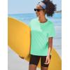 imageTACVASEN Short Sleeve Shirts for Women Athletic Workout Tops UPF 50 Sun Protection Quick Dry Running TShirtsMint Green