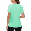 imageTACVASEN Short Sleeve Shirts for Women Athletic Workout Tops UPF 50 Sun Protection Quick Dry Running TShirtsMint Green