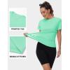 imageTACVASEN Short Sleeve Shirts for Women Athletic Workout Tops UPF 50 Sun Protection Quick Dry Running TShirtsMint Green