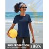 imageTACVASEN Short Sleeve Shirts for Women Athletic Workout Tops UPF 50 Sun Protection Quick Dry Running TShirtsNavy