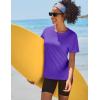 imageTACVASEN Short Sleeve Shirts for Women Athletic Workout Tops UPF 50 Sun Protection Quick Dry Running TShirtsPurple