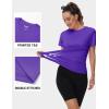 imageTACVASEN Short Sleeve Shirts for Women Athletic Workout Tops UPF 50 Sun Protection Quick Dry Running TShirtsPurple