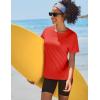 imageTACVASEN Short Sleeve Shirts for Women Athletic Workout Tops UPF 50 Sun Protection Quick Dry Running TShirtsTomato Red