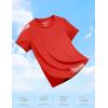 imageTACVASEN Short Sleeve Shirts for Women Athletic Workout Tops UPF 50 Sun Protection Quick Dry Running TShirtsTomato Red