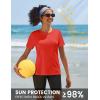 imageTACVASEN Short Sleeve Shirts for Women Athletic Workout Tops UPF 50 Sun Protection Quick Dry Running TShirtsTomato Red