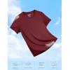 imageTACVASEN Short Sleeve Shirts for Women Athletic Workout Tops UPF 50 Sun Protection Quick Dry Running TShirtsWine Red