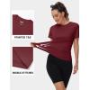 imageTACVASEN Short Sleeve Shirts for Women Athletic Workout Tops UPF 50 Sun Protection Quick Dry Running TShirtsWine Red