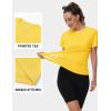 imageTACVASEN Short Sleeve Shirts for Women Athletic Workout Tops UPF 50 Sun Protection Quick Dry Running TShirtsYellow