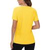 imageTACVASEN Short Sleeve Shirts for Women Athletic Workout Tops UPF 50 Sun Protection Quick Dry Running TShirtsYellow