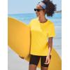 imageTACVASEN Short Sleeve Shirts for Women Athletic Workout Tops UPF 50 Sun Protection Quick Dry Running TShirtsYellow